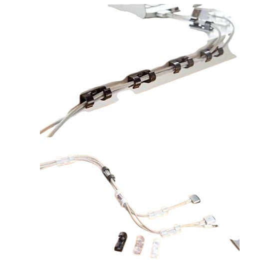 20Pcs Black Self Adhesive Wire Organizer Line Cable Clips For USB Phone Wires