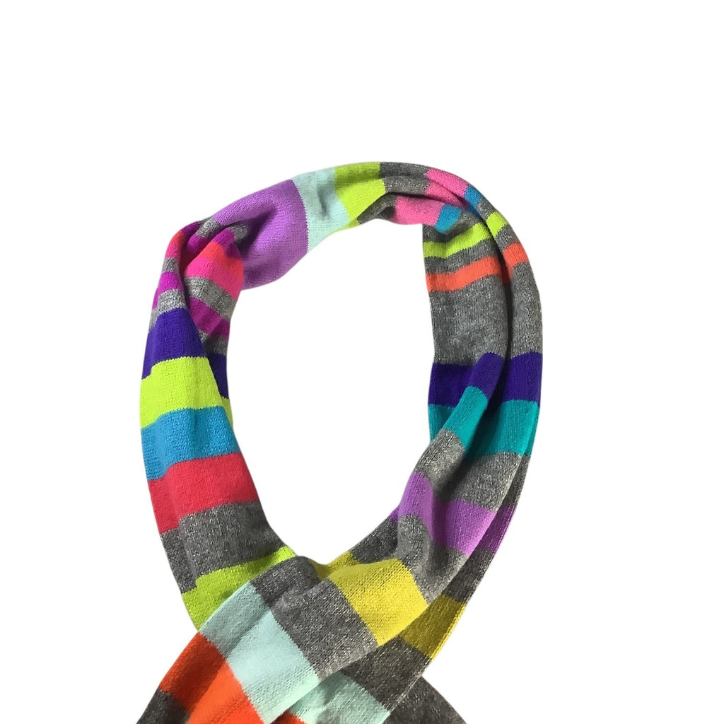 Xhilaration Women's Striped Multicolor Long Scarf Knitted Winter Accessory