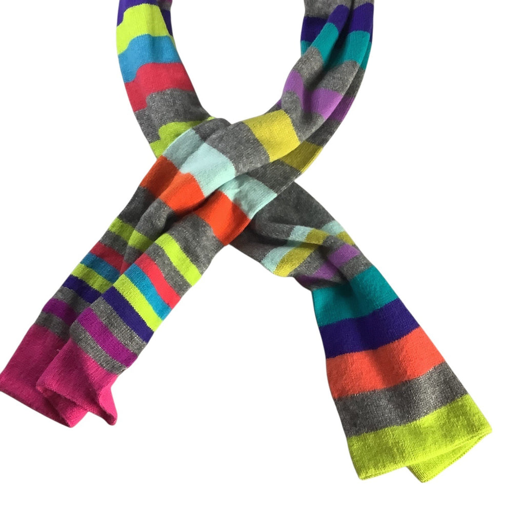 Xhilaration Women's Striped Multicolor Long Scarf Knitted Winter Accessory
