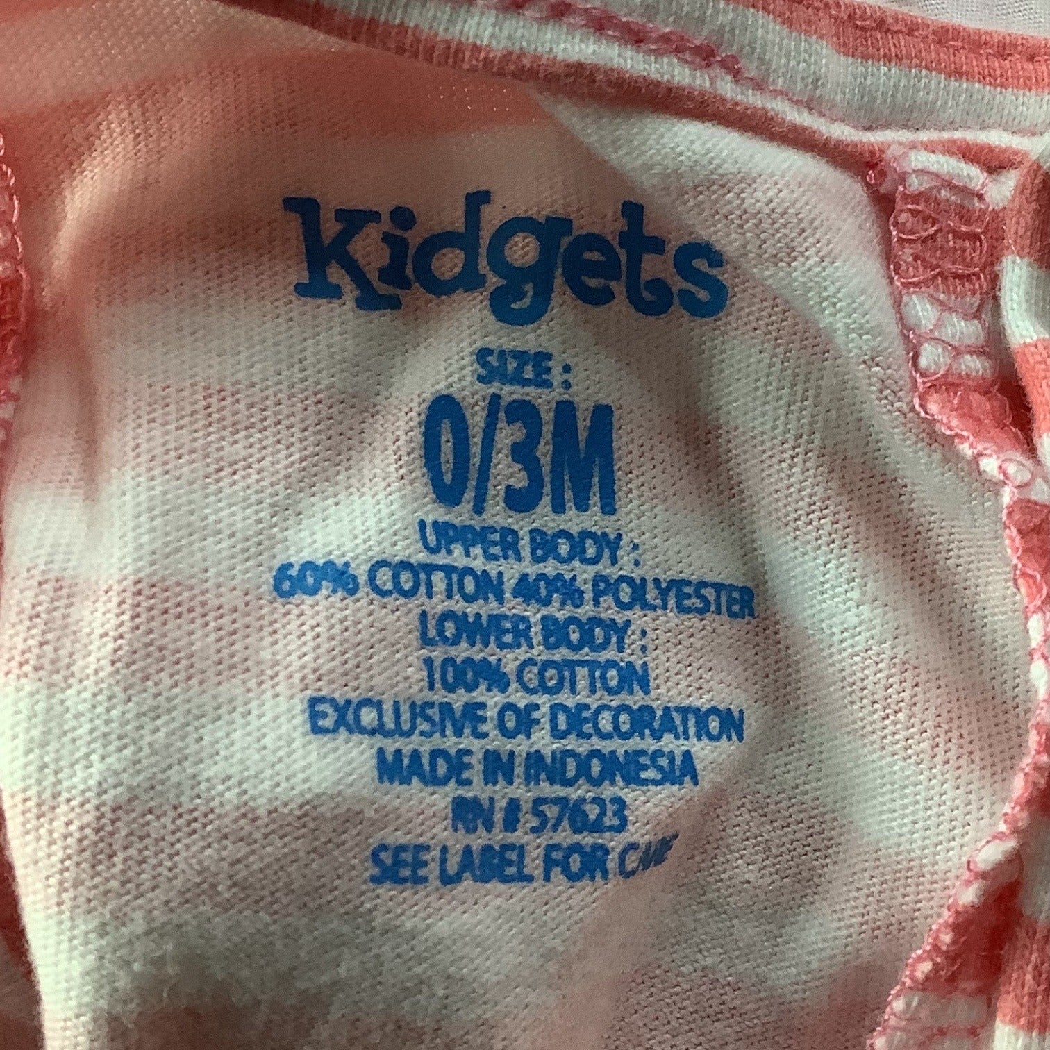 Kidgets Baby Girl 3pc Set Dress &  Bloomers Strawberry Print 0-3 Months