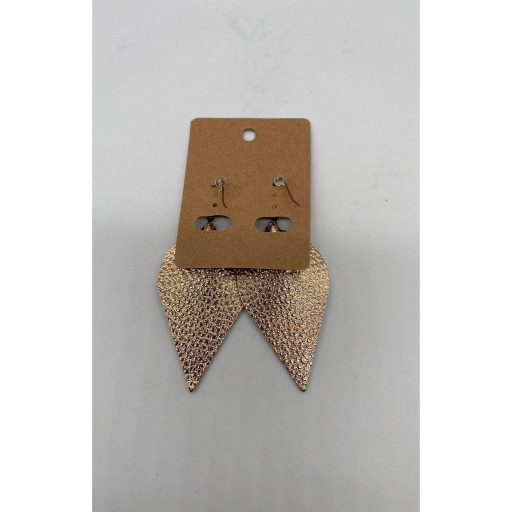 Tear Drop Women’s Rose Gold Texture Earrings Lightweight Hook Dangle