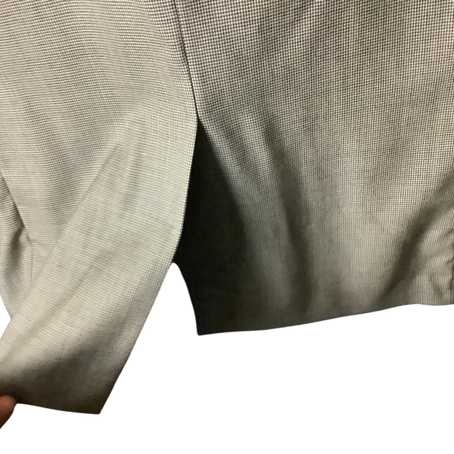 Chaps Ralph Lauren Mens 2-Piece Suit Wool Tailored Fit Black Multicolor 46L