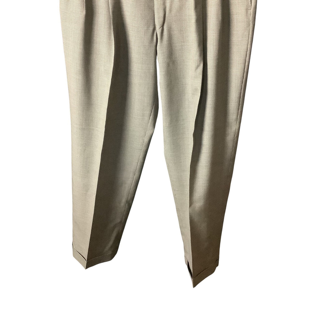 Chaps Ralph Lauren Mens 2-Piece Suit Wool Tailored Fit Black Multicolor 46L