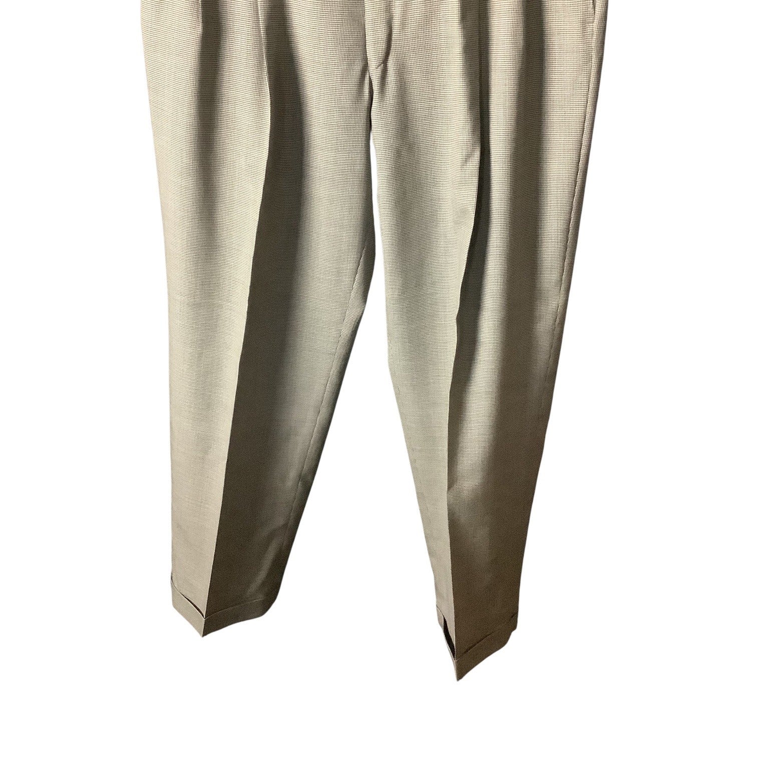 Chaps Ralph Lauren Mens 2-Piece Suit Wool Tailored Fit Black Multicolor 46L