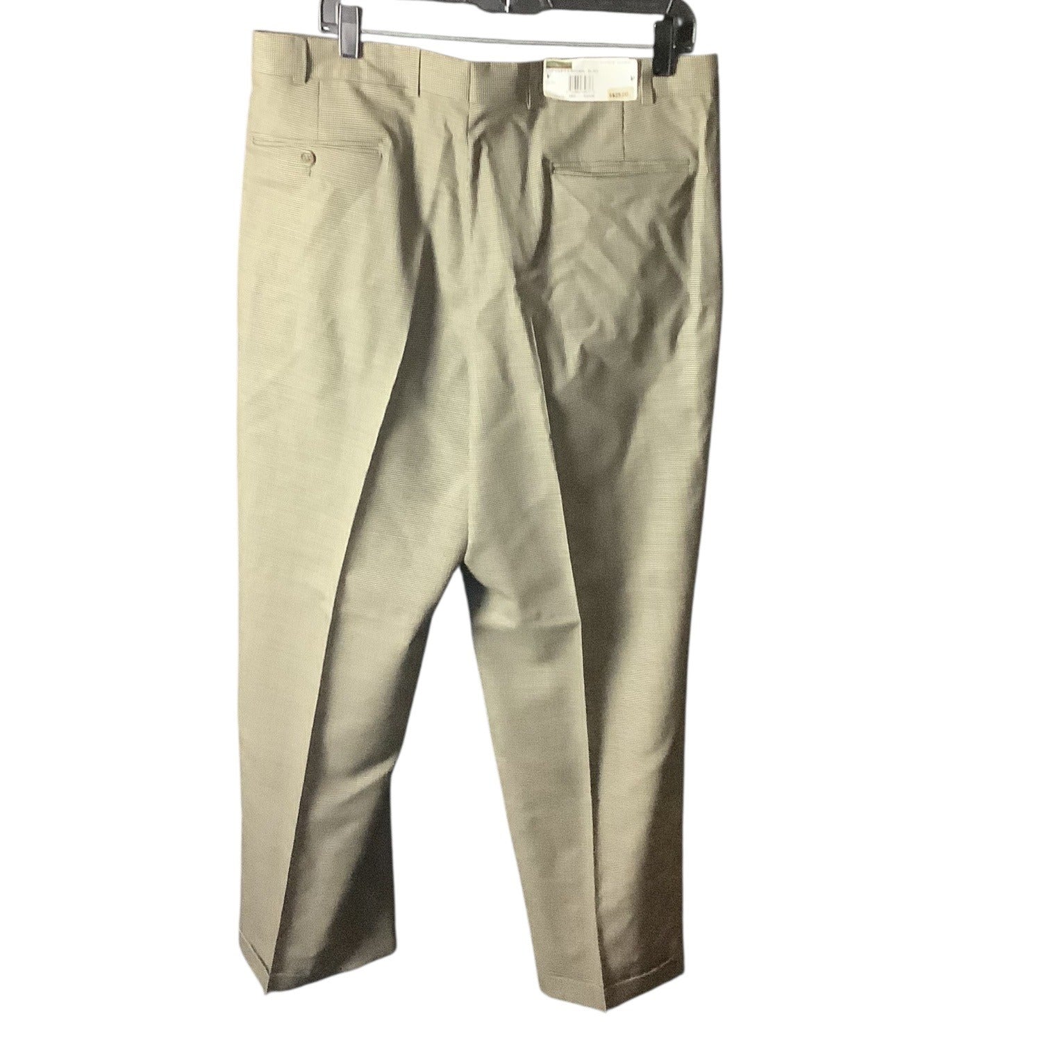 Chaps Ralph Lauren Mens 2-Piece Suit Wool Tailored Fit Black Multicolor 46L