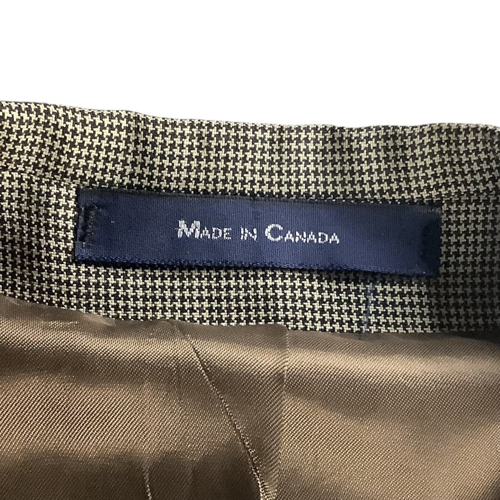 Chaps Ralph Lauren Mens 2-Piece Suit Wool Tailored Fit Black Multicolor 46L