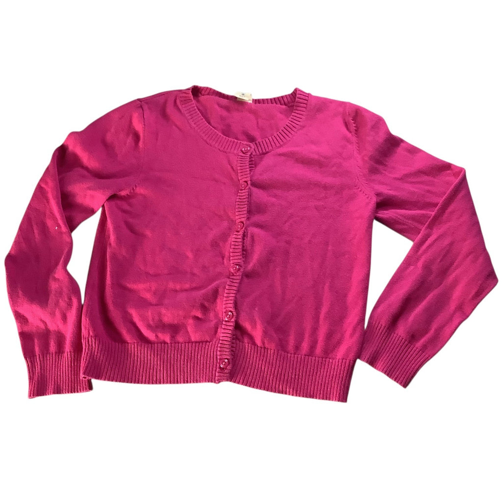 Old Navy Girls Sweater Size M (8) Pink Cardigan W/ Crew Neck Button Front Cotton