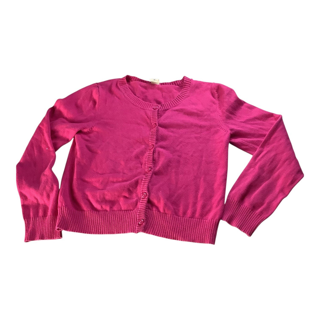 Old Navy Girls Sweater Size M (8) Pink Cardigan W/ Crew Neck Button Front Cotton