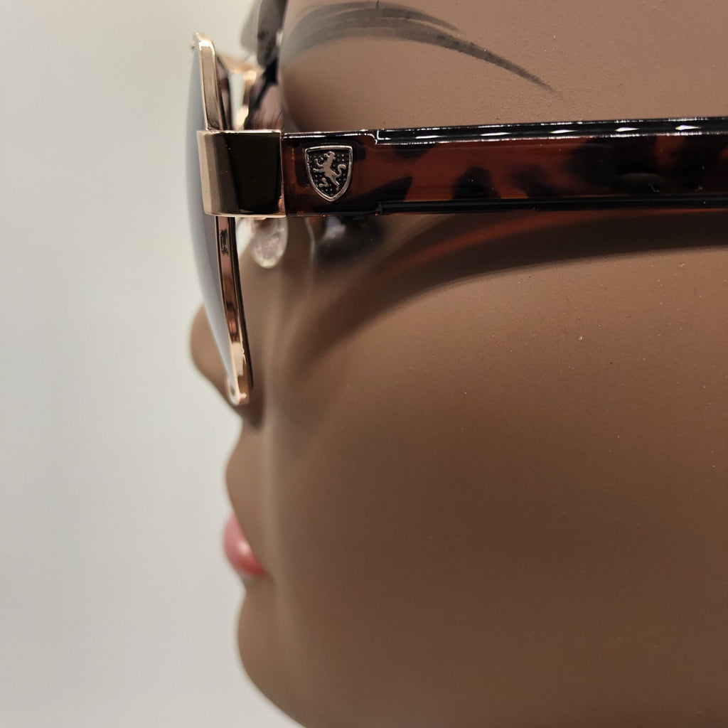 Lion Fashion Eyewear Womens Sunglasses UV400 Brown Lenses Tortoise Frame