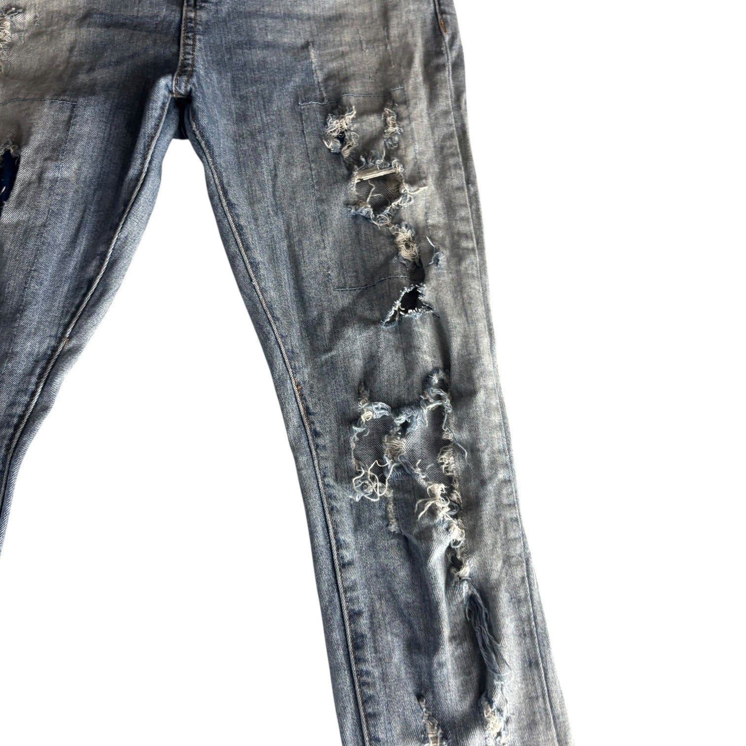 V.I.P Jeans Girls Distressed Denim Slim Fit Size 14 Ripped Five Pocket Style