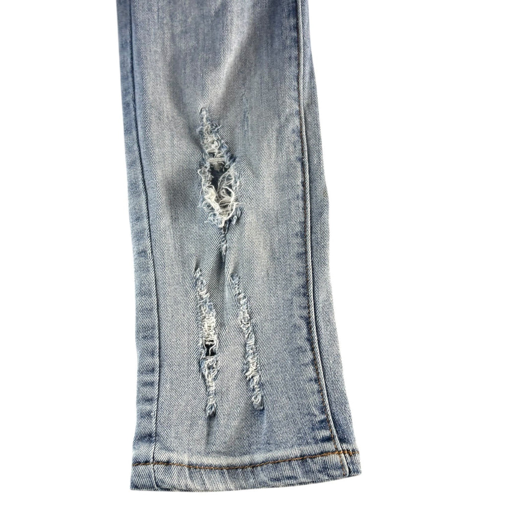 V.I.P Jeans Girls Distressed Denim Slim Fit Size 14 Ripped Five Pocket Style