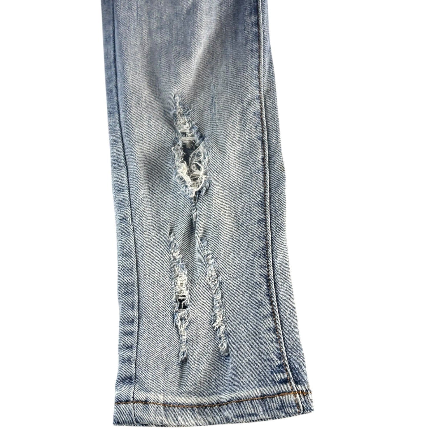 V.I.P Jeans Girls Distressed Denim Slim Fit Size 14 Ripped Five Pocket Style