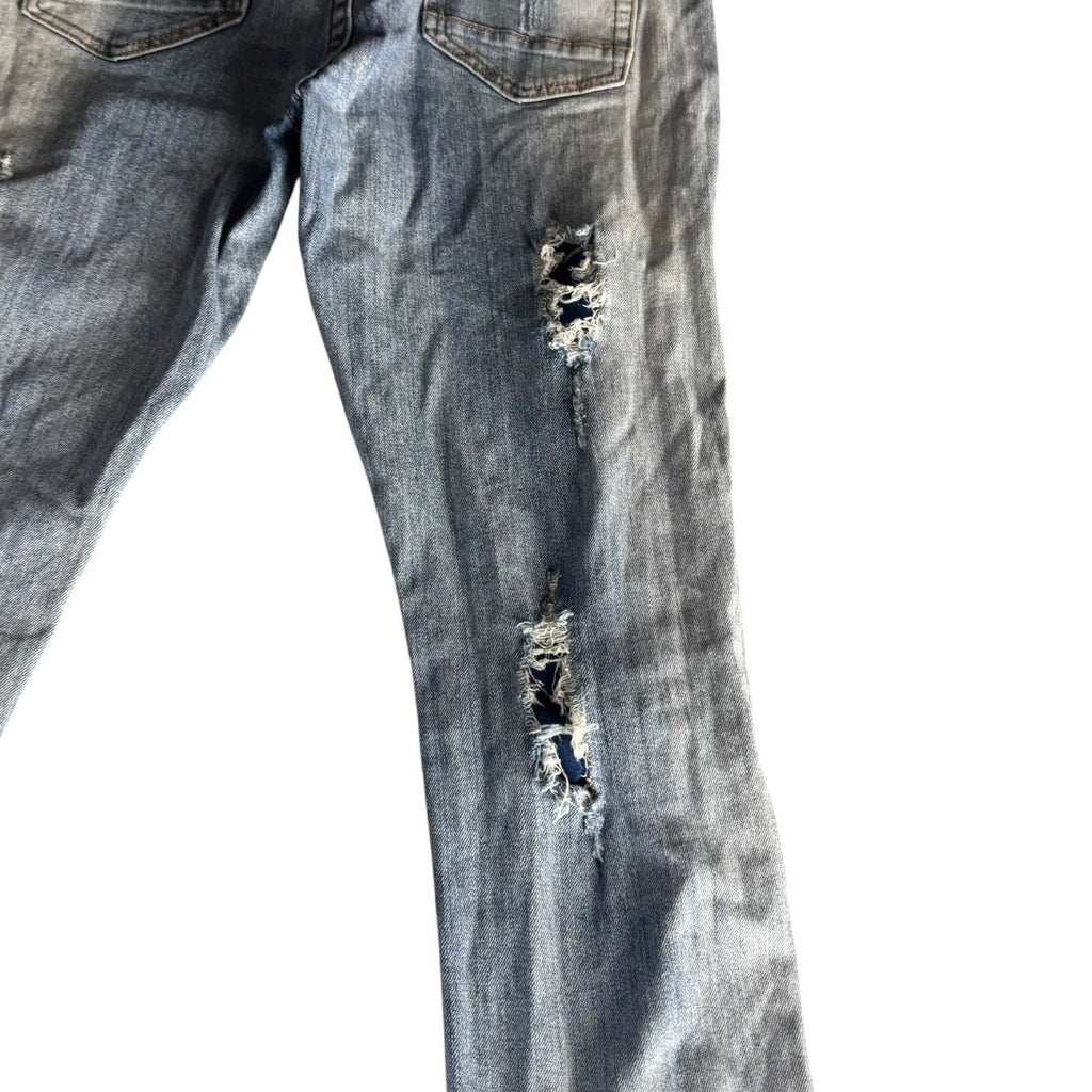 V.I.P Jeans Girls Distressed Denim Slim Fit Size 14 Ripped Five Pocket Style