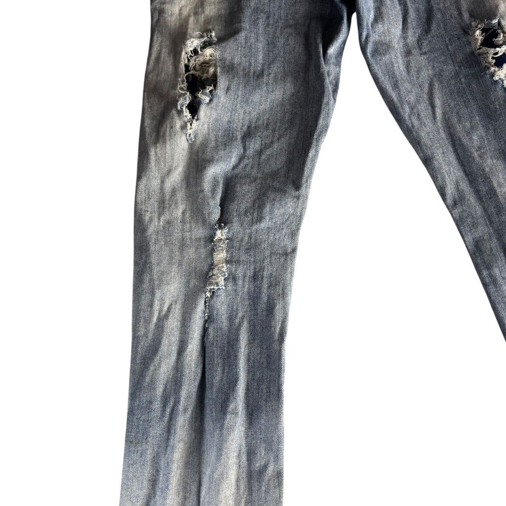 V.I.P Jeans Girls Distressed Denim Slim Fit Size 14 Ripped Five Pocket Style