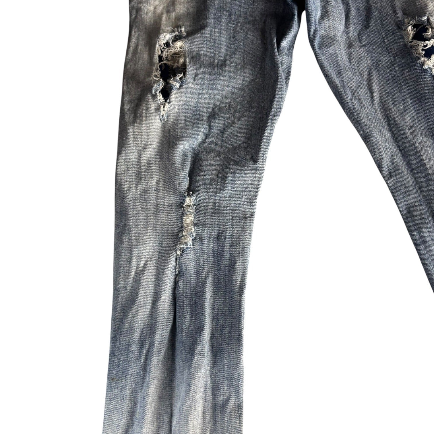 V.I.P Jeans Girls Distressed Denim Slim Fit Size 14 Ripped Five Pocket Style