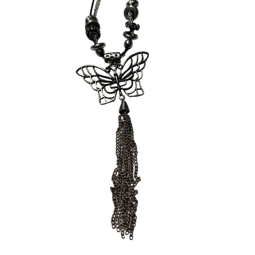 Arizona Jean Co. Women’s Butterfly Pendant Necklace Silver Chain 28" Adjustable
