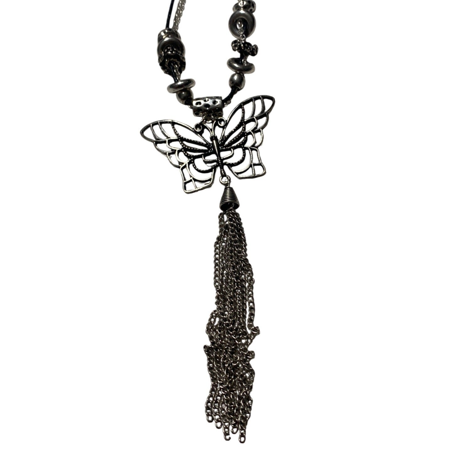 Arizona Jean Co. Women’s Butterfly Pendant Necklace Silver Chain 28" Adjustable