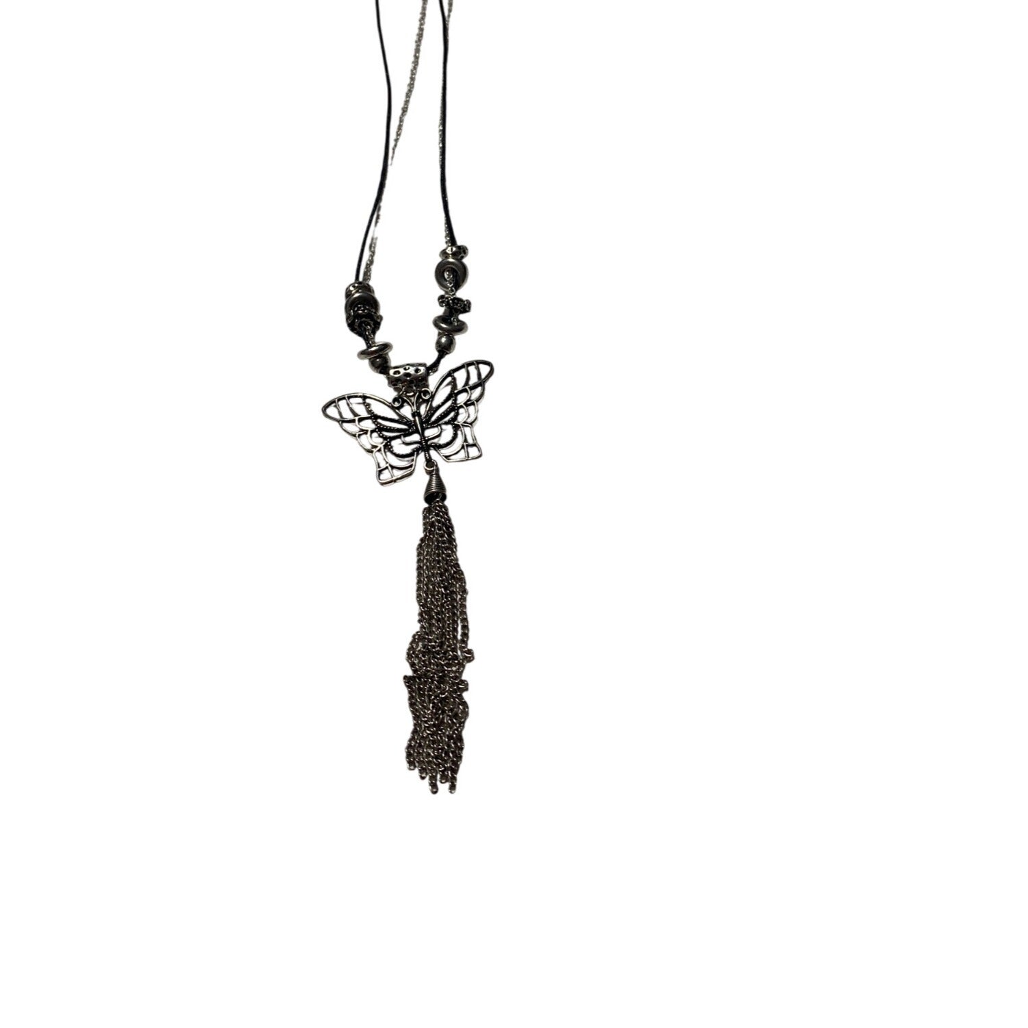 Arizona Jean Co. Women’s Butterfly Pendant Necklace Silver Chain 28" Adjustable