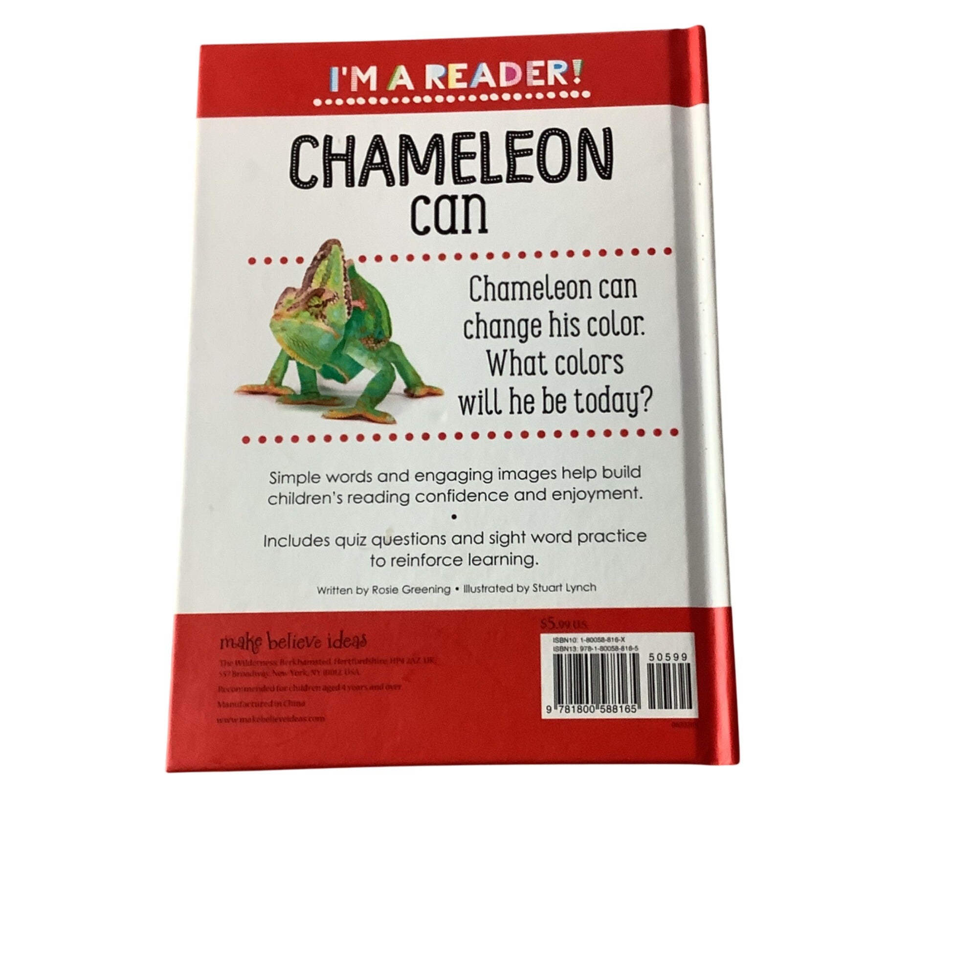 Chameleon Can Hardcover Childrens Book By Rosie Greening Kindergarten Reading Tool
