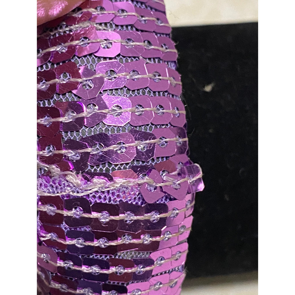 Sequin Embellished Womens Fashion Bangle Bracelet Purple Sparkle Statement Jewelry