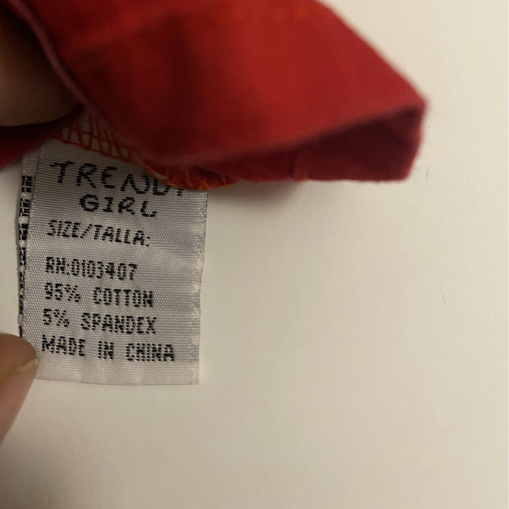 Trendy Girl Baby Girls Red Button Down Shirt 18M Short Sleeves Double Pocket Style