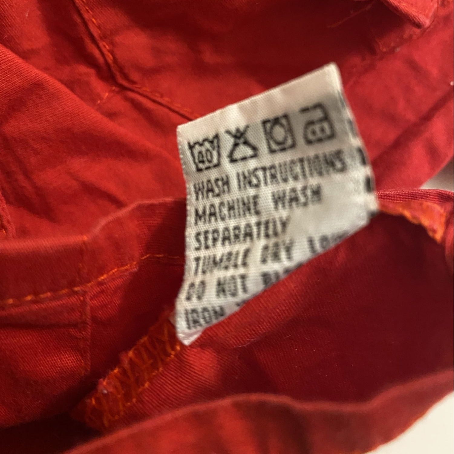 Trendy Girl Baby Girls Red Button Down Shirt 18M Short Sleeves Double Pocket Style