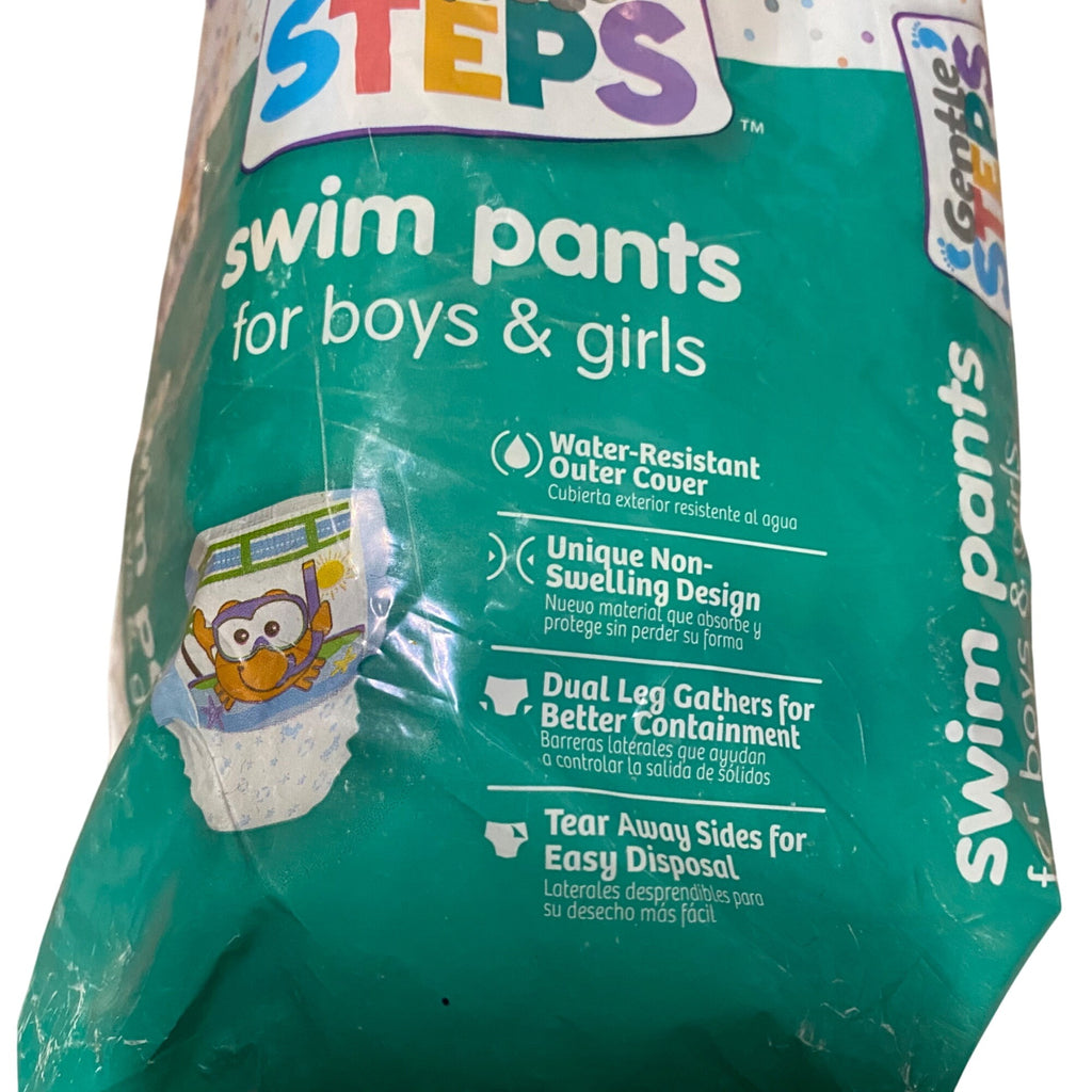 Gentle Steps Swim Pants Diapers For Boys & Girls Size S 16-26 Lbs Small 12 Count