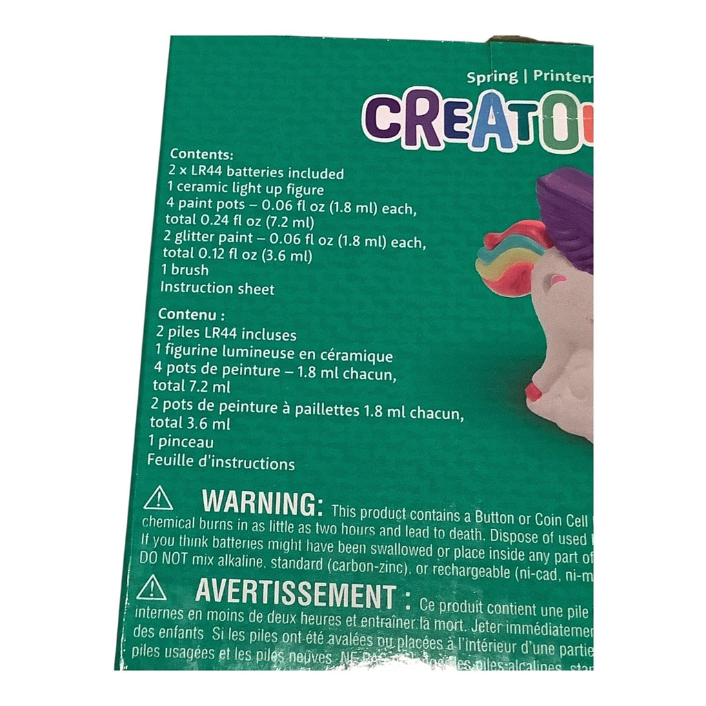 Creatology 3D Ceramic Craft Kit Unicorn Spring Light Up Painting Set For Ages 8+