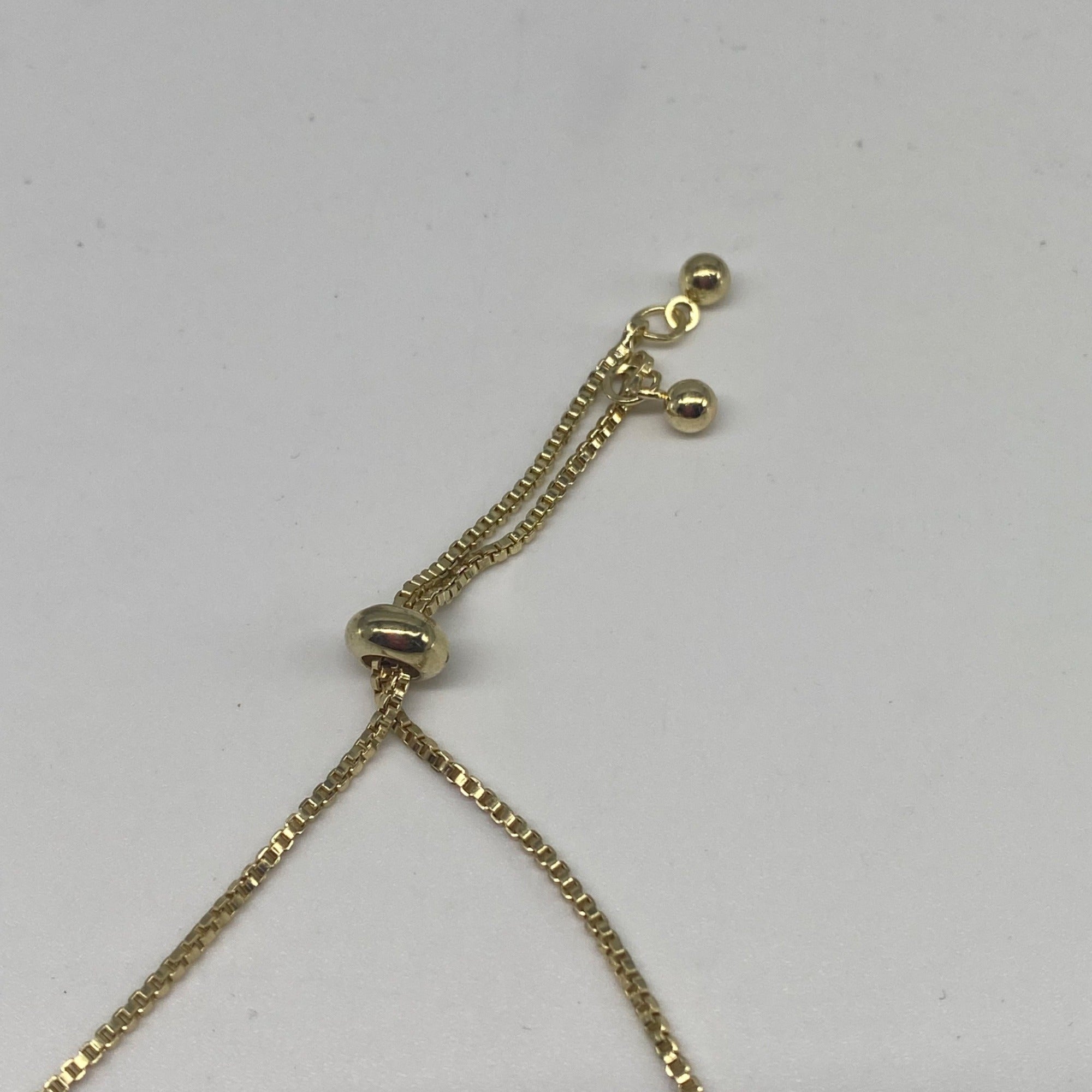 Fashion Jewelry Adjustable Link Bracelet Full Diamond Petal Design Gold & White