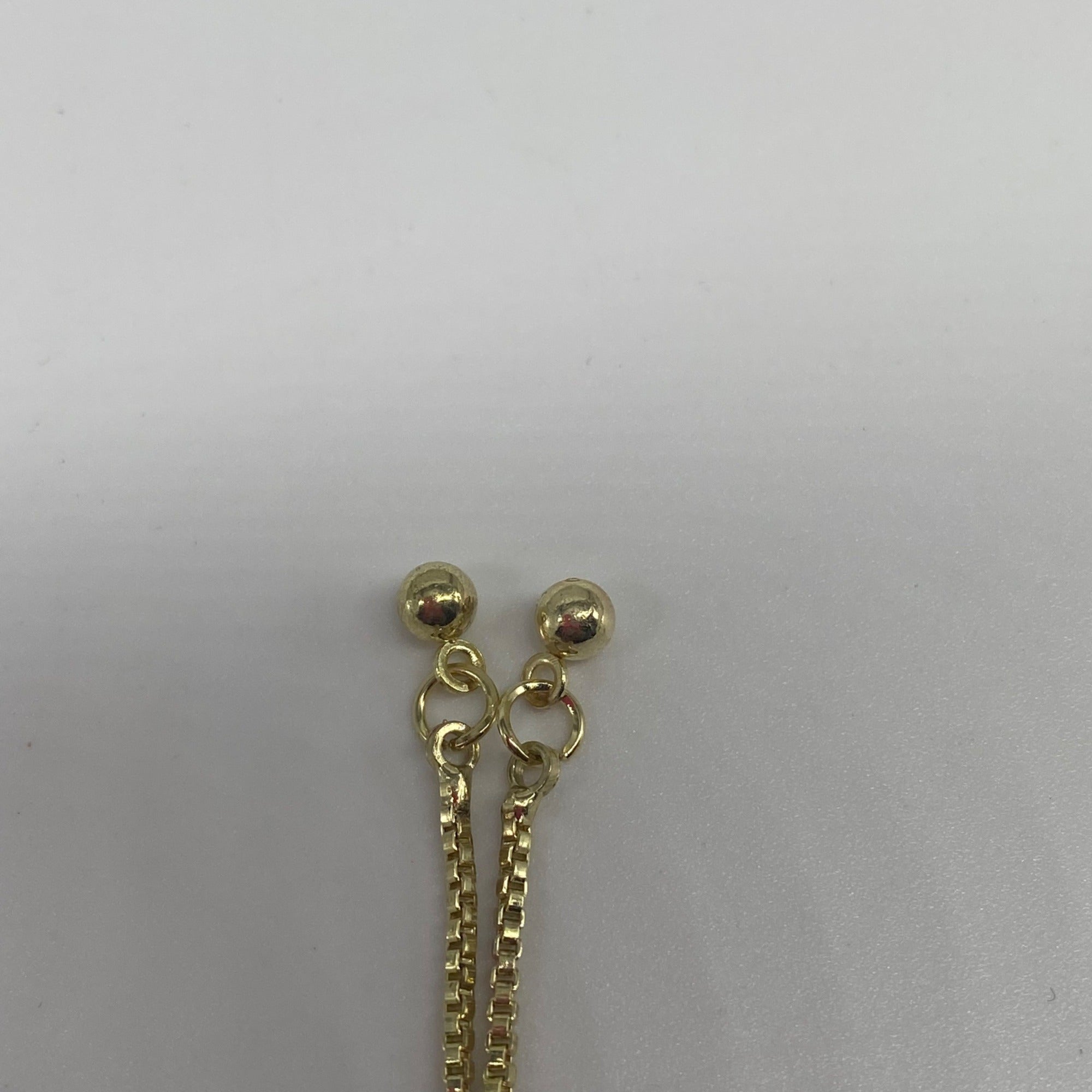 Fashion Jewelry Adjustable Link Bracelet Full Diamond Petal Design Gold & White