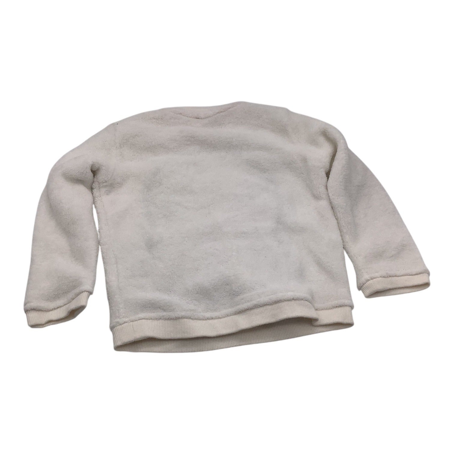 H&M Baby Girl Fleece Shirt White& Black Penguin Pink Bow Size 12-18M Soft & Warm