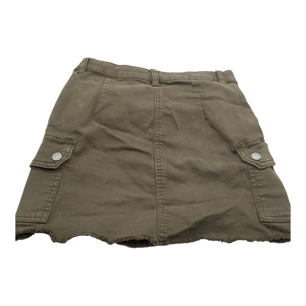 Old Navy Girls Utility Cargo Skirt Size 7 Olive Green Cotton Adjustable Waist
