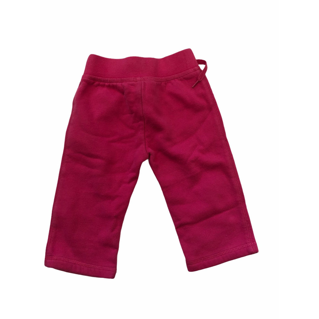 Okie Dokie Baby Girls Size 12M Pink Sweat Pants Drawstring Cotton Blend
