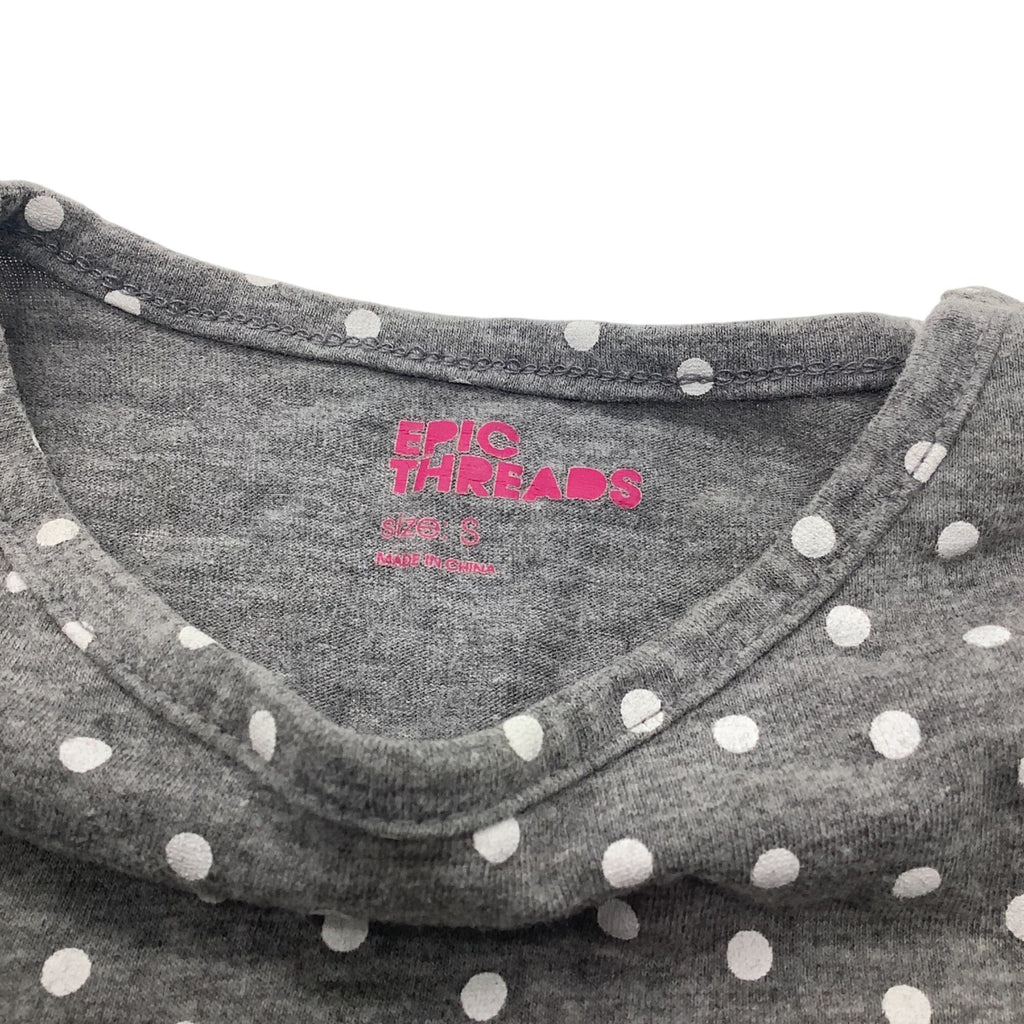 Epic Threads Baby Girls Polka Dot T-Shirt Gray/White Size Small