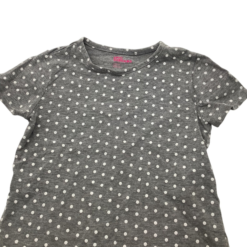 Epic Threads Baby Girls Polka Dot T-Shirt Gray/White Size Small