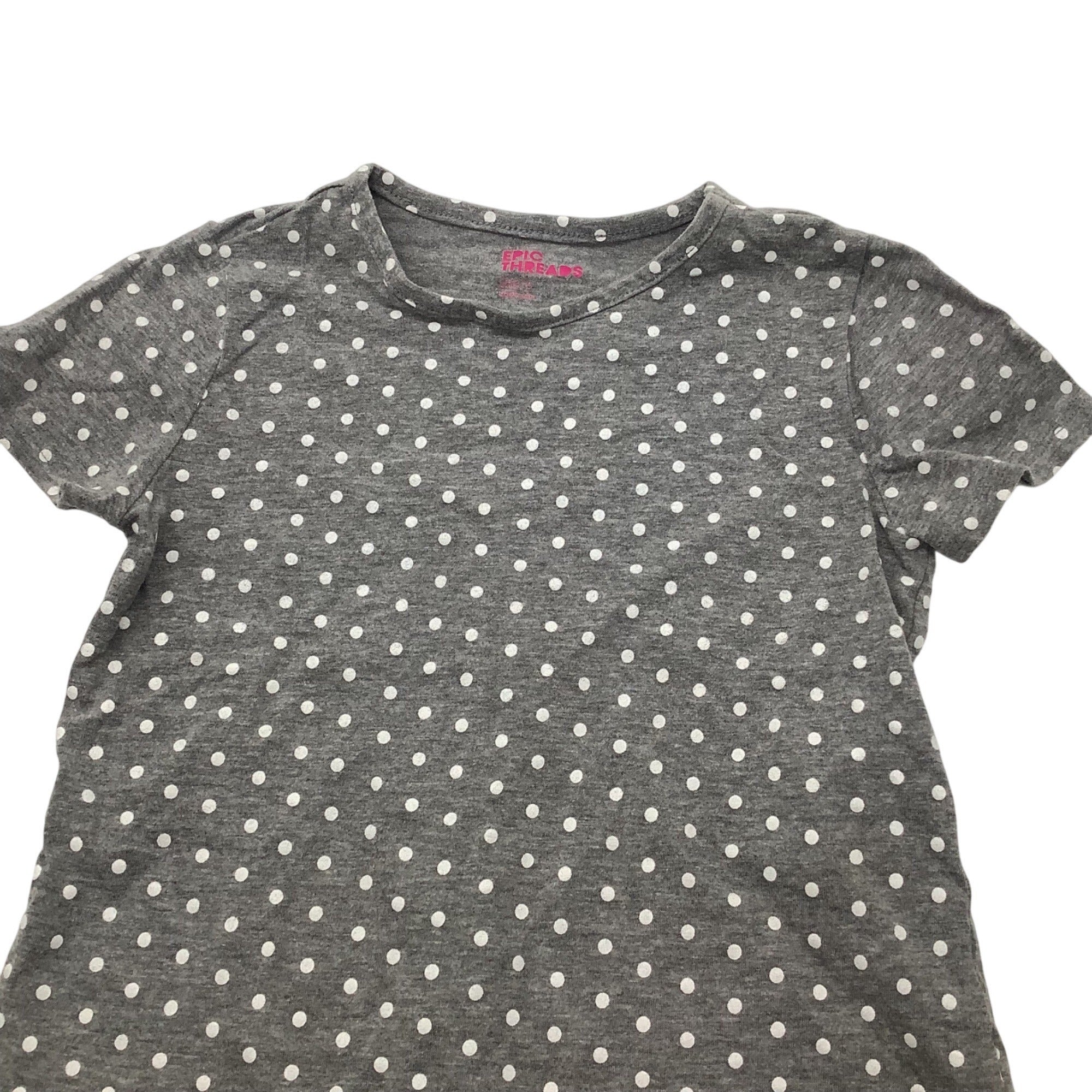 Epic Threads Baby Girls Polka Dot T-Shirt Gray/White Size Small