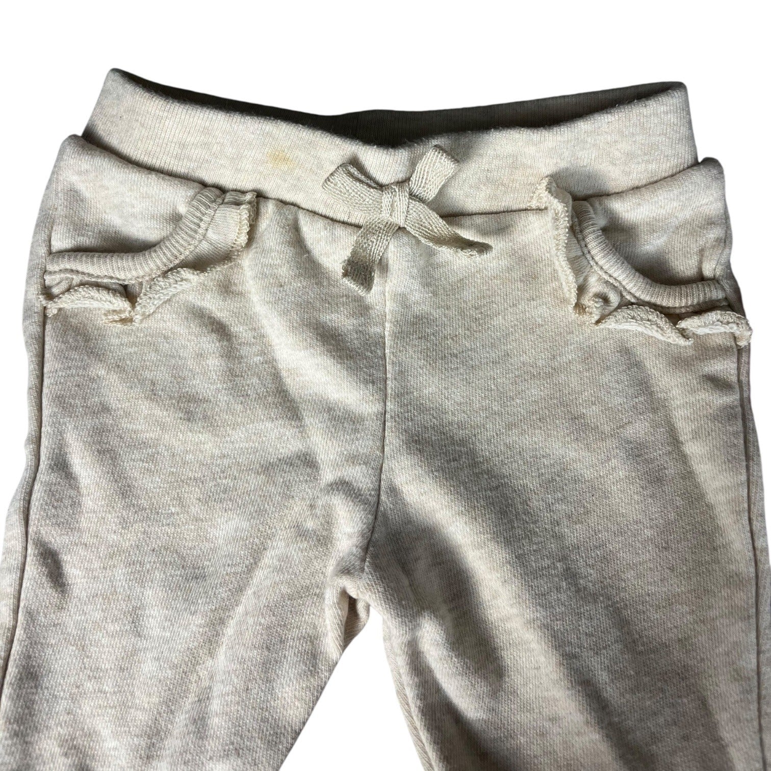 Garanimals Baby Girl Pants 2pc Lot Size 0-3M Pink Floral & Oatmeal