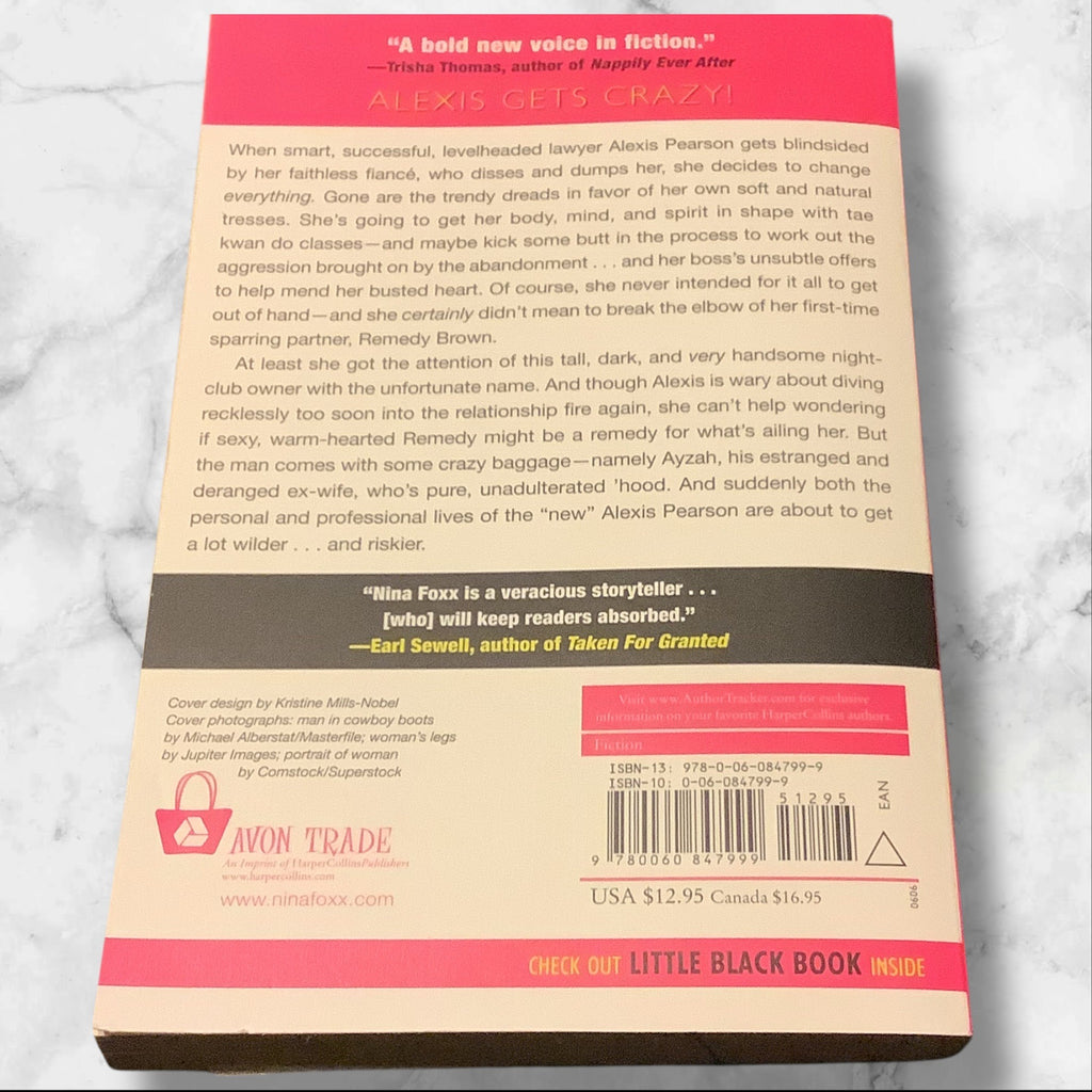 Just Short Of Crazy By Nina Foxx Little Black Book Series Paperback Fiction Novel 2006