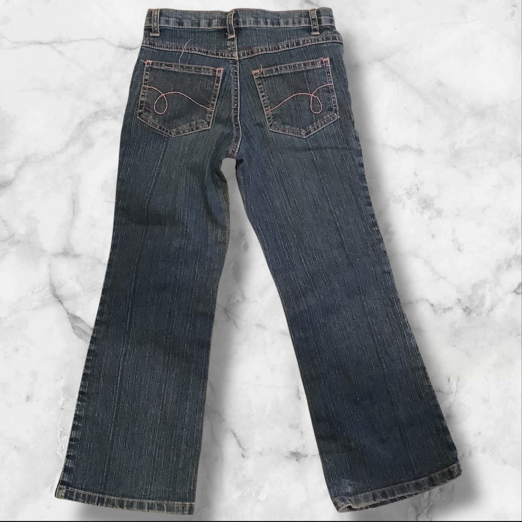 Got 2B Real Girls Size 5/6 Flare Jeans With Floral Embroidery