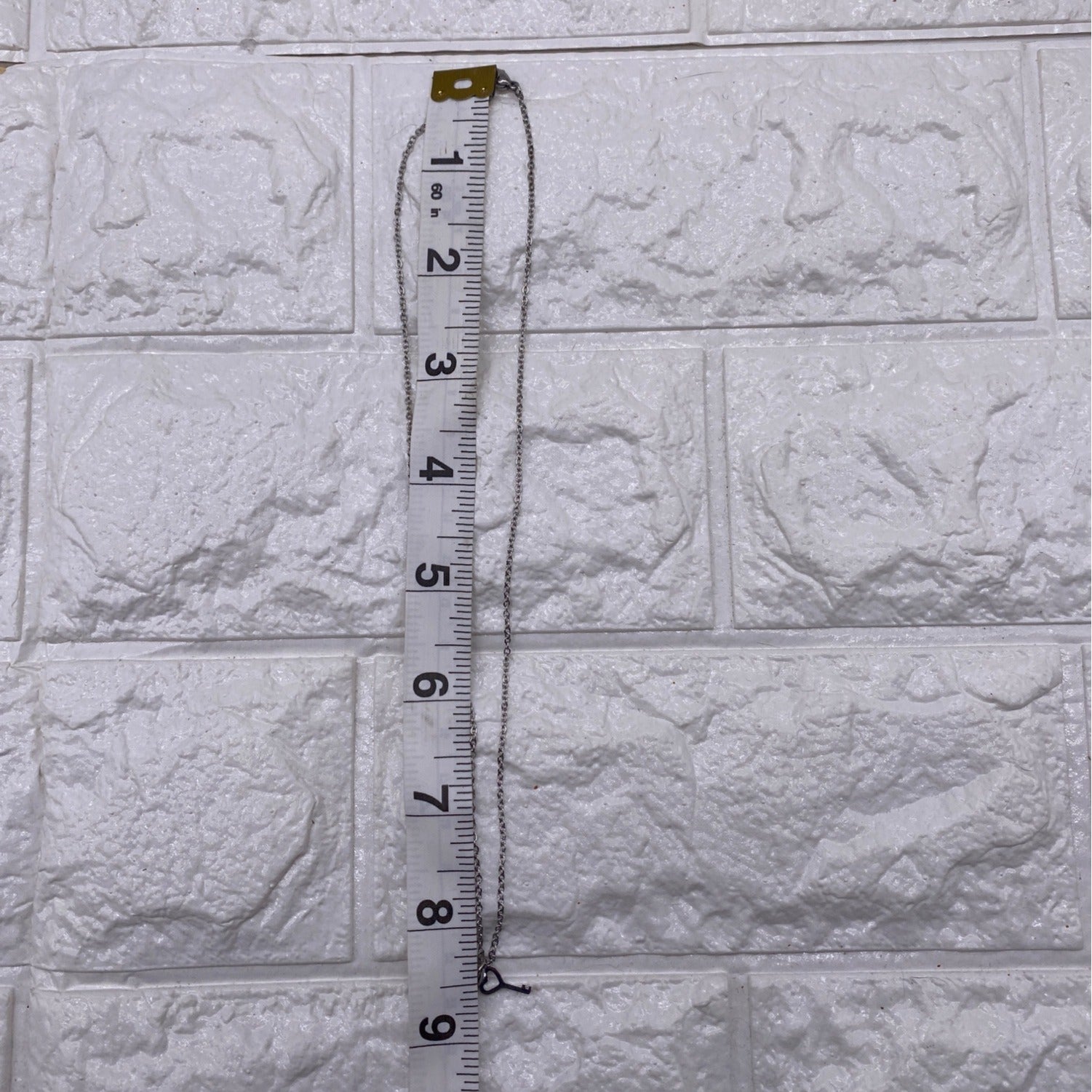 Mini Heart & Lock Necklace Titanium Steel Chain Adjustable Silver Tone