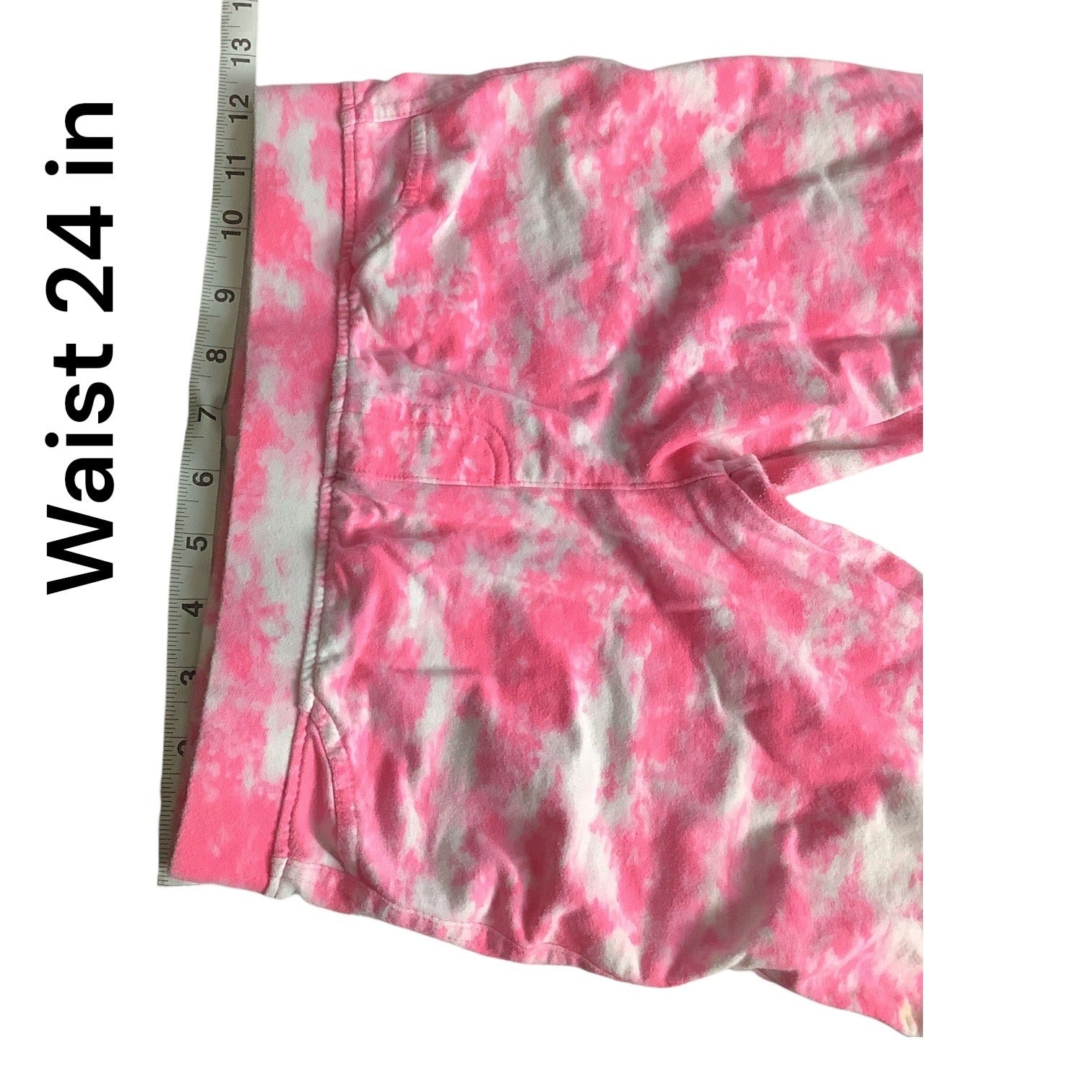 Freestyle Revolution Girls Pink Tie Dye Bermuda Shorts Size 12 Elastic Waist