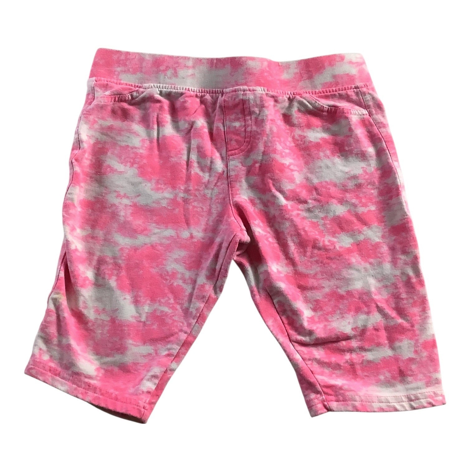 Freestyle Revolution Girls Pink Tie Dye Bermuda Shorts Size 12 Elastic Waist