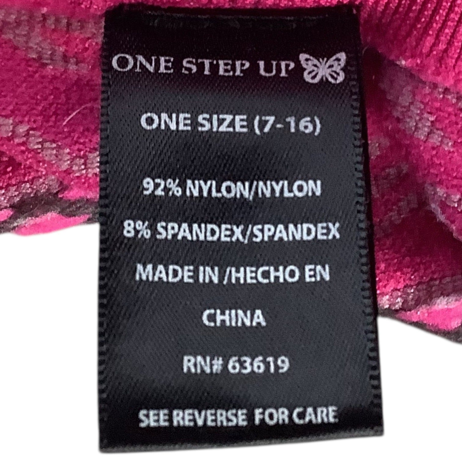 One Step Up Girls Pink & Gray Heart Pattern Leggings One Size (7-16) Nylon Blend