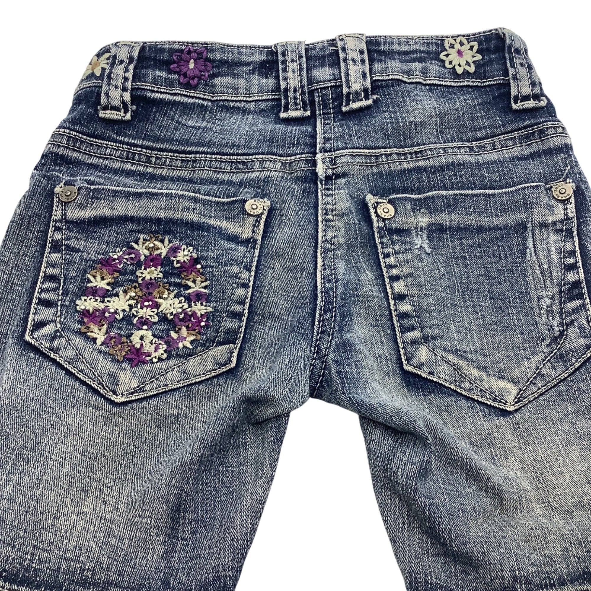Yaso Jeans Baby Girl Distressed Denim Shorts  Size 7 Blue