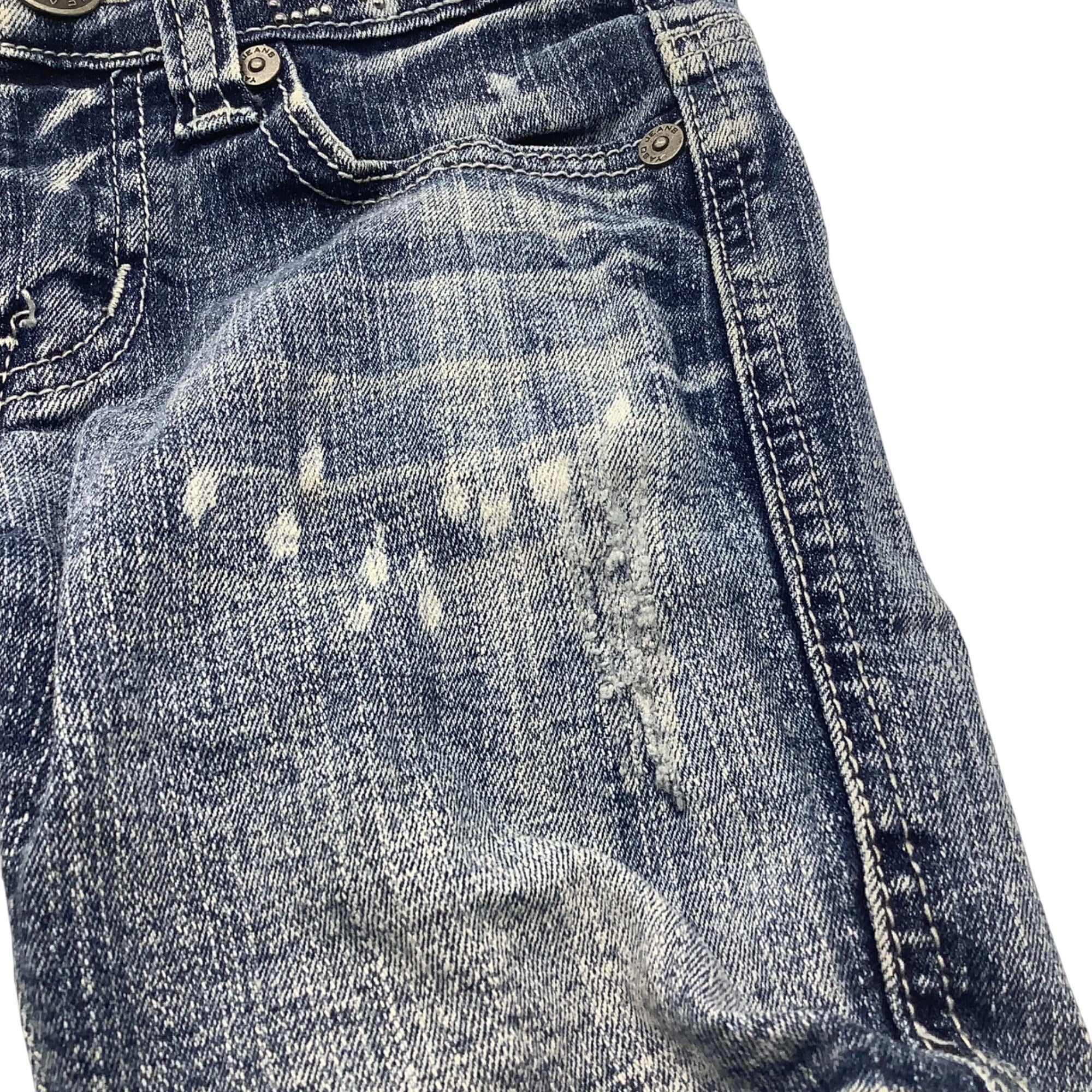 Yaso Jeans Baby Girl Distressed Denim Shorts  Size 7 Blue