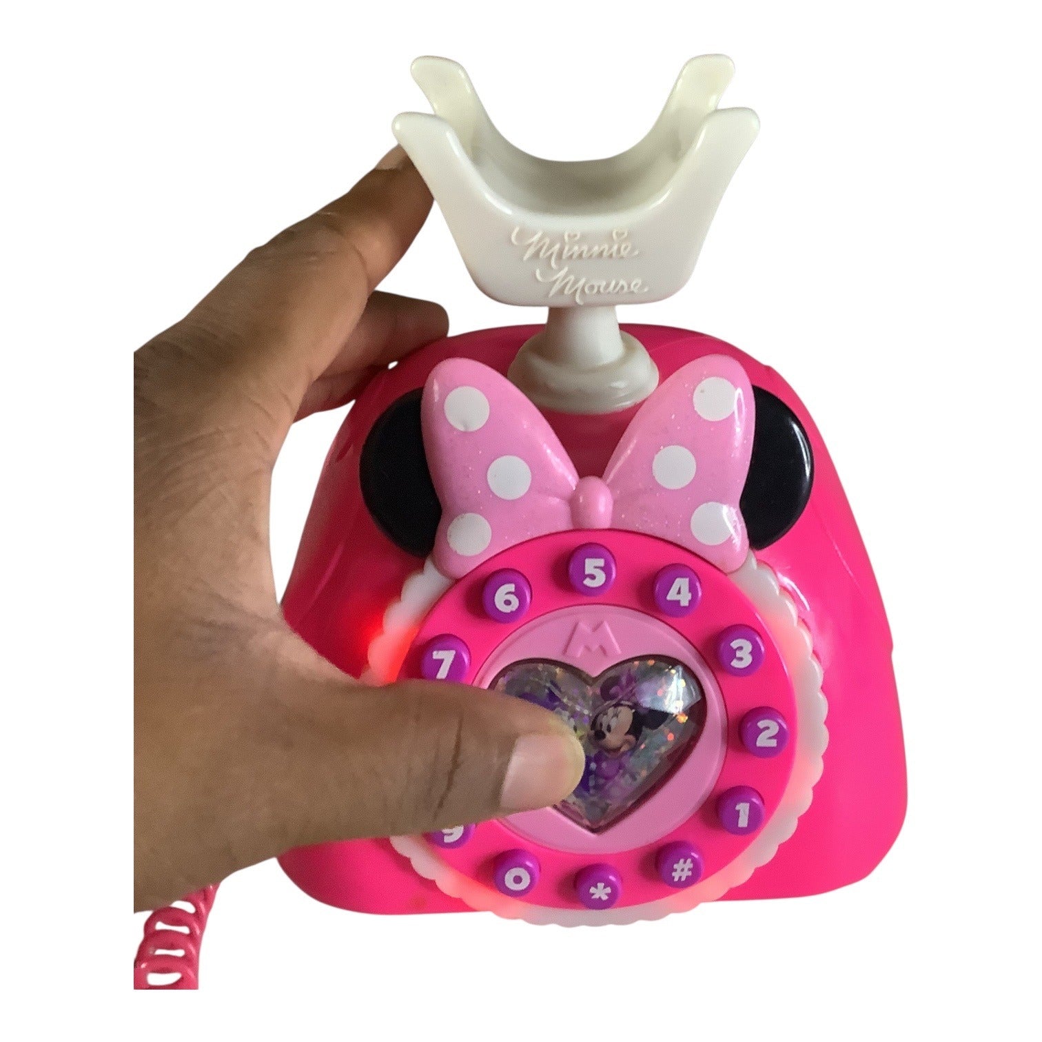Disney Store Minnie Mouse Happy Helpers Phone Playset Lights & Sounds Pink Toy