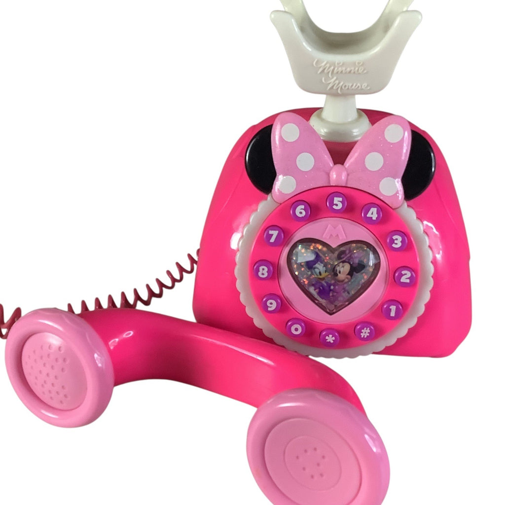 Disney Store Minnie Mouse Happy Helpers Phone Playset Lights & Sounds Pink Toy