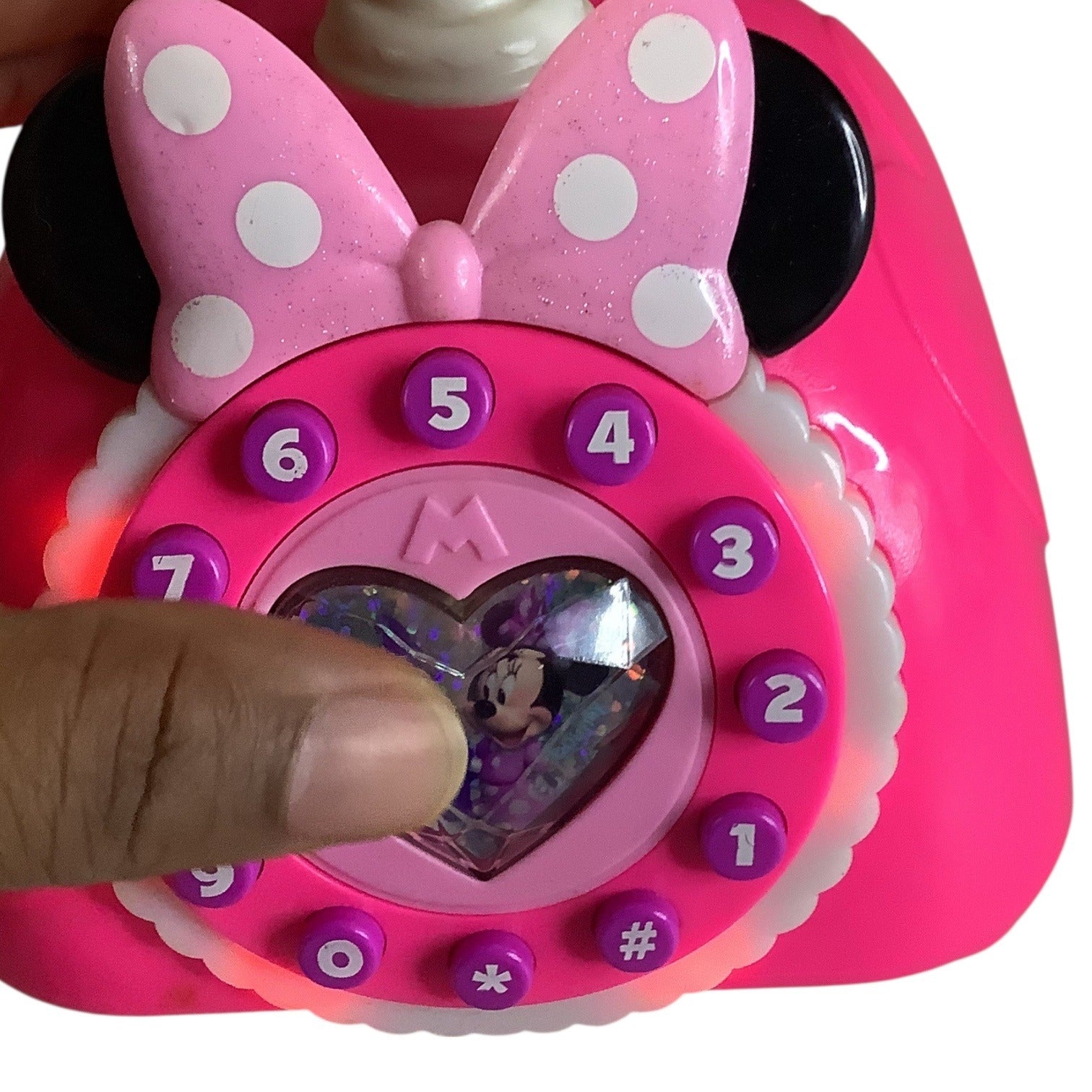 Disney Store Minnie Mouse Happy Helpers Phone Playset Lights & Sounds Pink Toy