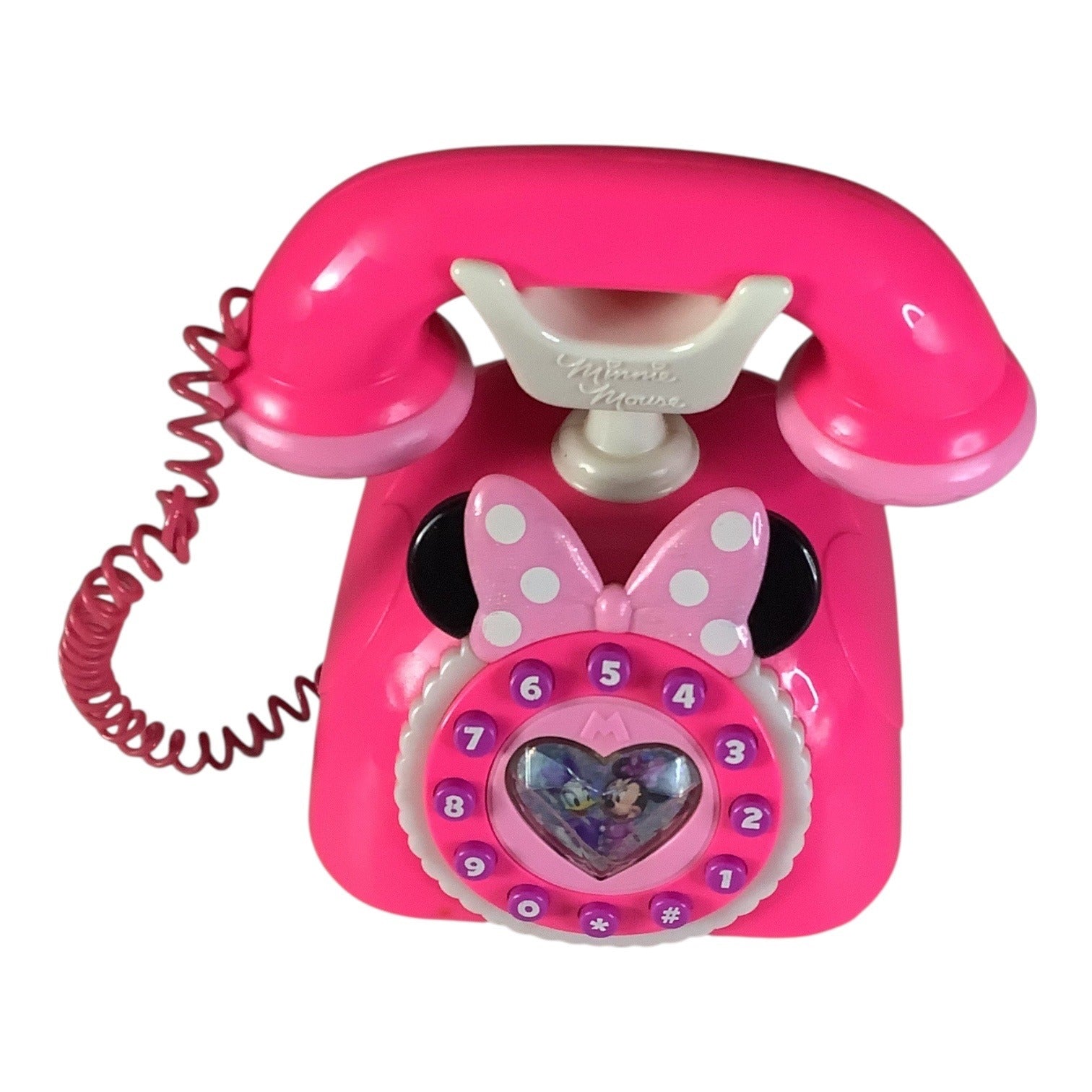 Disney Store Minnie Mouse Happy Helpers Phone Playset Lights & Sounds Pink Toy