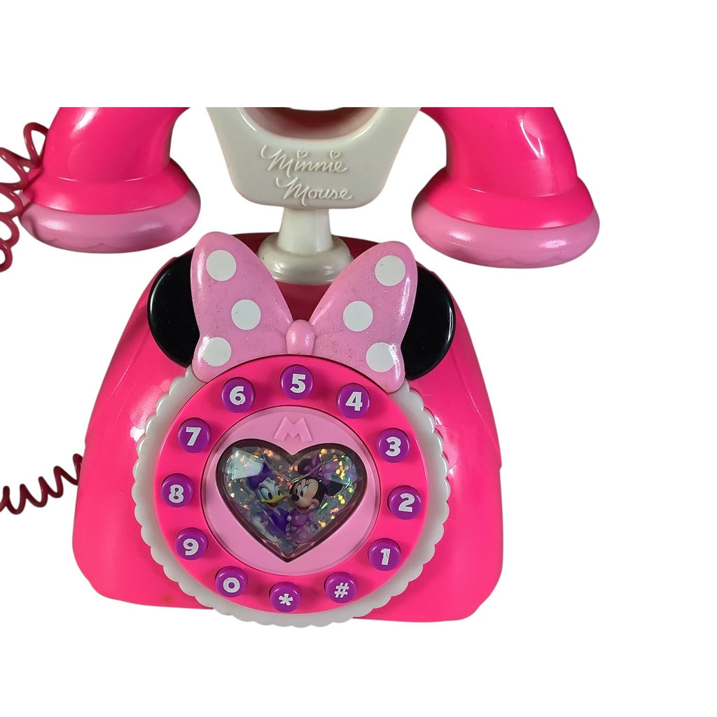 Disney Store Minnie Mouse Happy Helpers Phone Playset Lights & Sounds Pink Toy